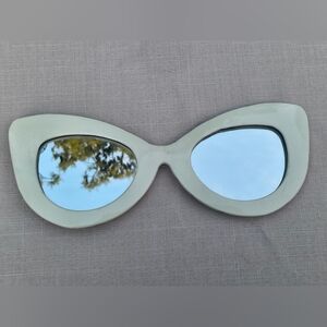 White Sunglasses Shaped Wall Hanging Mirror